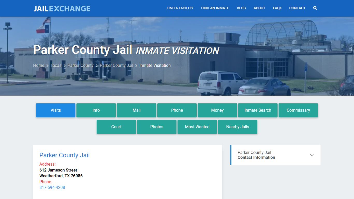 Inmate Visitation - Parker County Jail, TX - Jail Exchange