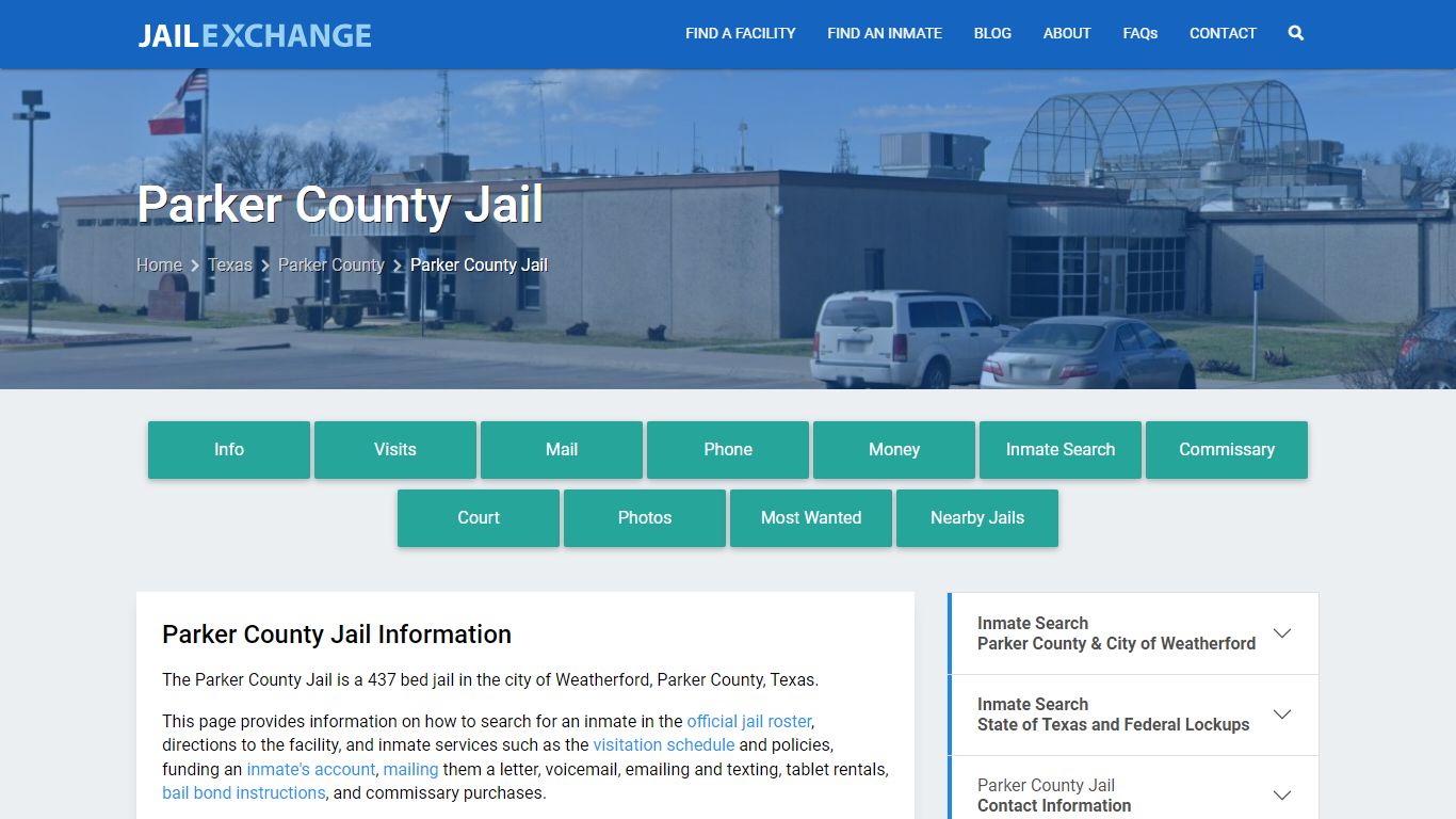 Parker County Jail, TX Inmate Search, Information